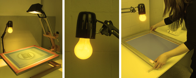 Gelblicht-Lampe zur Verarbeitung von lichtsensibler FotoemulsionSiebdruck 