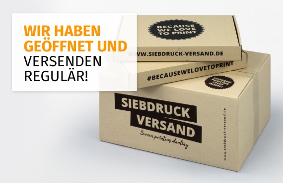 Wir haben geöffnet und versenden regulär!