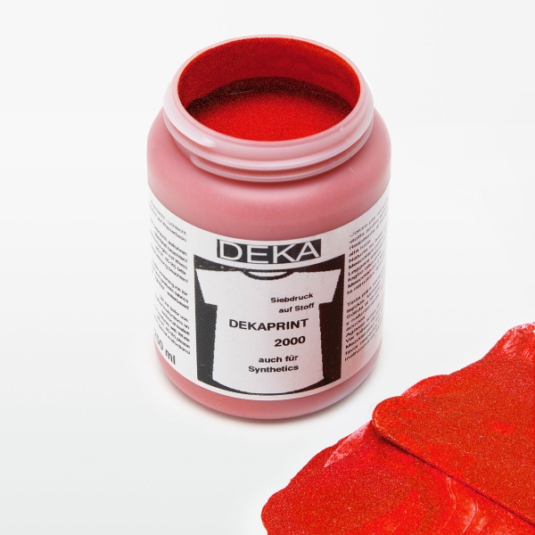 DEKAPRINT Siebdruckfarbe GLITTER ROT