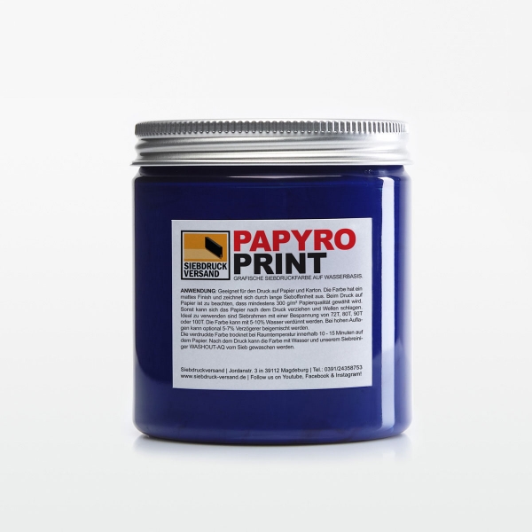 PapyroPrint Siebdruckfarbe für Papier und Karton DUNKELBLAU