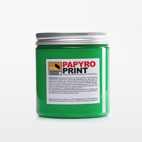 PapyroPrint Siebdruckfarbe für Papier und Karton GRÜN