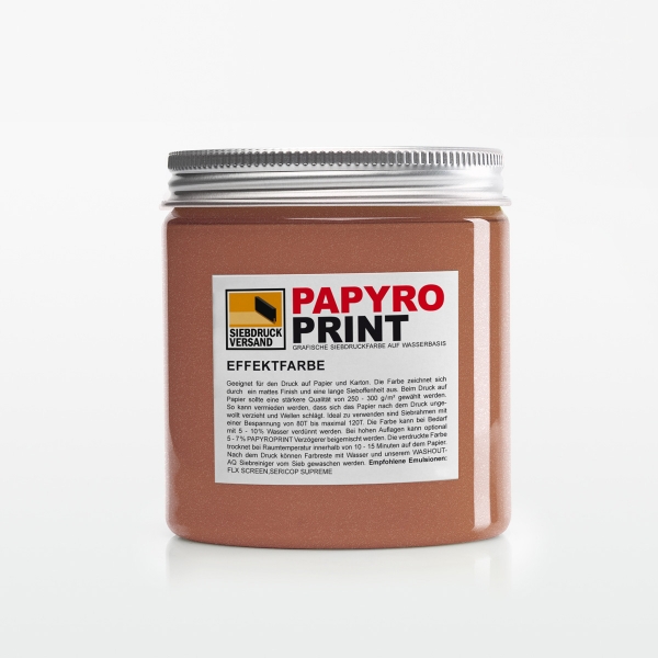PapyroPrint Siebdruckfarbe für Papier und Karton KUPFER