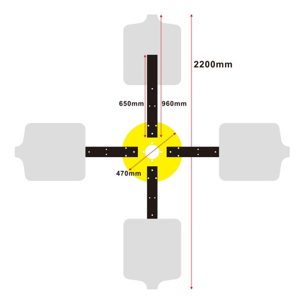 4x4 Siebdruckkarussell für Textildruck mit Feinjustierung