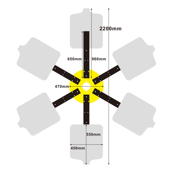 6x6 Siebdruckkarussell für Textildruck mit Feinjustierung
