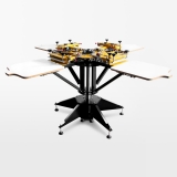 4x4 Siebdruckkarussell für Textildruck mit Feinjustierung