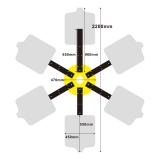 6x6 Siebdruckkarussell für Textildruck mit Feinjustierung