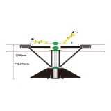 6x6 Siebdruckkarussell für Textildruck mit Feinjustierung