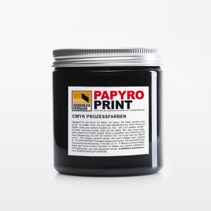 PapyroPrint Siebdruckfarbe für Papier und Karton CMYK - SCHWARZ