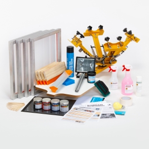 4-Farb Siebdruck Set mit DIY-Siebdruckkarussell