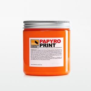 PapyroPrint Siebdruckfarbe für Papier und Karton NEON-ORANGE