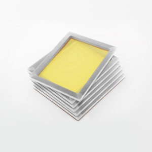6x Siebdruckrahmen 90T 43cm x 35cm - Gewebe gelb (A4+)